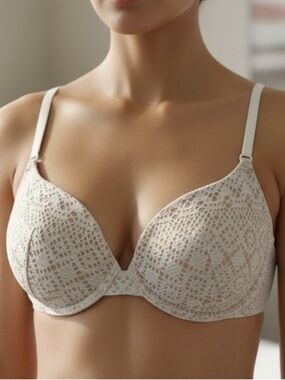 Victoria’s Secret Lined Demi Bustier Padded Underwire  Bra | 34C